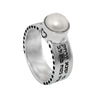 Image of Kabbalah Ring w/White Pearl Parable Eshet Chayil Woman of Valor Sterling Silver