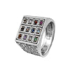 Image of Kabbalah Signet Ring w/Hoshen 12 Tribes and 72 Names of God Sterling Silver