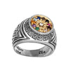 Image of Kabbalah Ring The Priestly Breastplate Hoshen 12 Tribes Sterling Silver