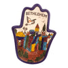 Image of Decorative Hamsa Serving Small Plate Bethlehem Hand Made Armenian Ceramic 17cm