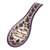 Image of Spoon Shaped Bowl Pottery Blue Shalom Décor Armenian Ceramic Hand made 10"/25cm-1