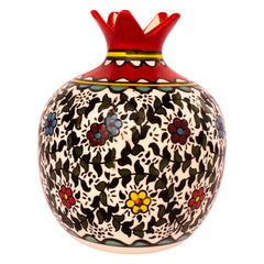 Decorative Ceramic Pomegranate Handmade Flowers Pottery Enamel Pottery 6.5