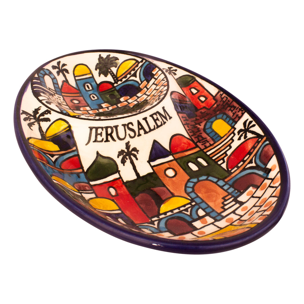 Armenian Ceramic Bowl Jerusalem Décor Old City Jerusalem Hand Made