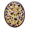 Image of Armenian Ceramic Oval Bowl Pottery Colourful Handmade 7"x5" - 1
