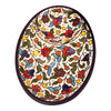 Image of Armenian Ceramic Oval Bowl Pottery Colourful Handmade 7"x5" - 1