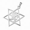 Image of Handmade 925 Sterling Silver Star of David Lion of Judah Amulet Pendant w/Chain
