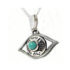 Image of Authentic Kabbalah Eye Amulet Protection from Evil Eye w/ Ben Porat Prayer Silver