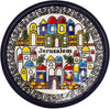Image of Armenian Ceramic Decorative Plate Jerusalem Old City Holy Land (3.35")