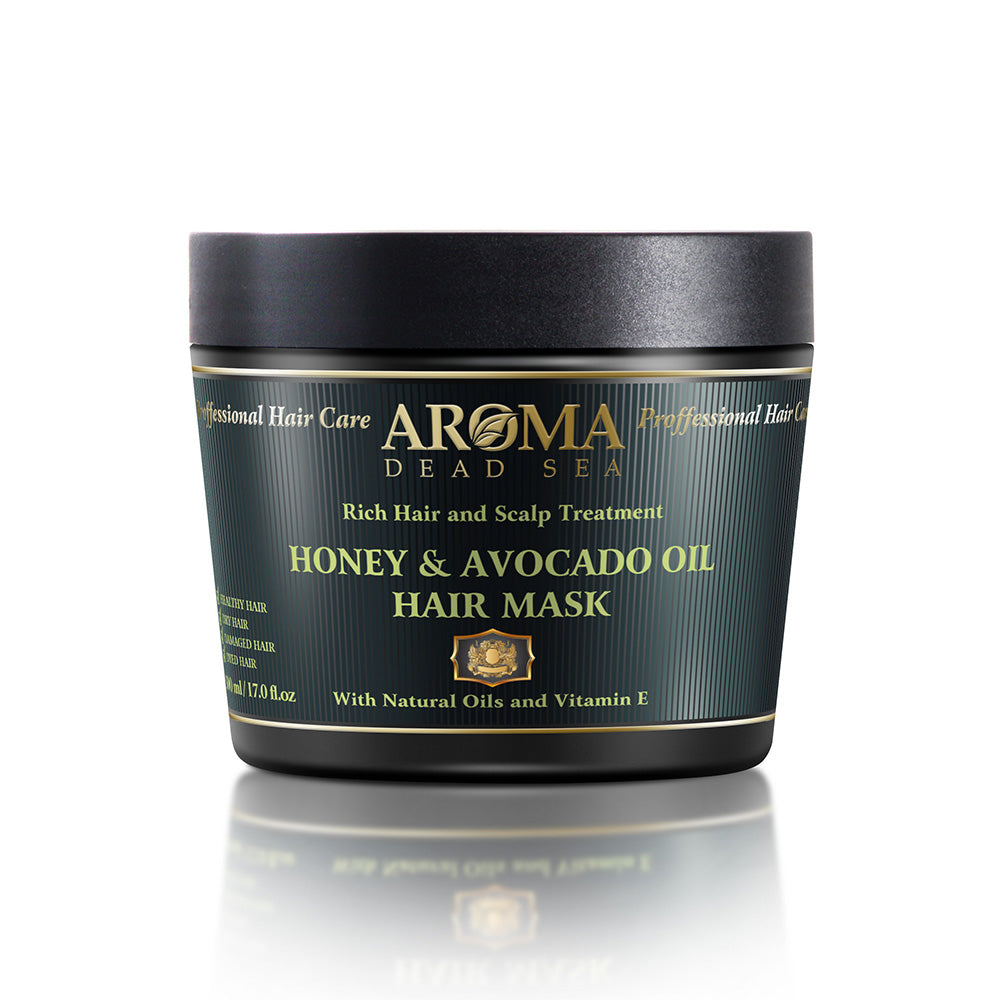 Organic Hair Mask Natural Honey & Avocado Oil, Vitamin E, Aroma Dead Sea 17 fl.oz