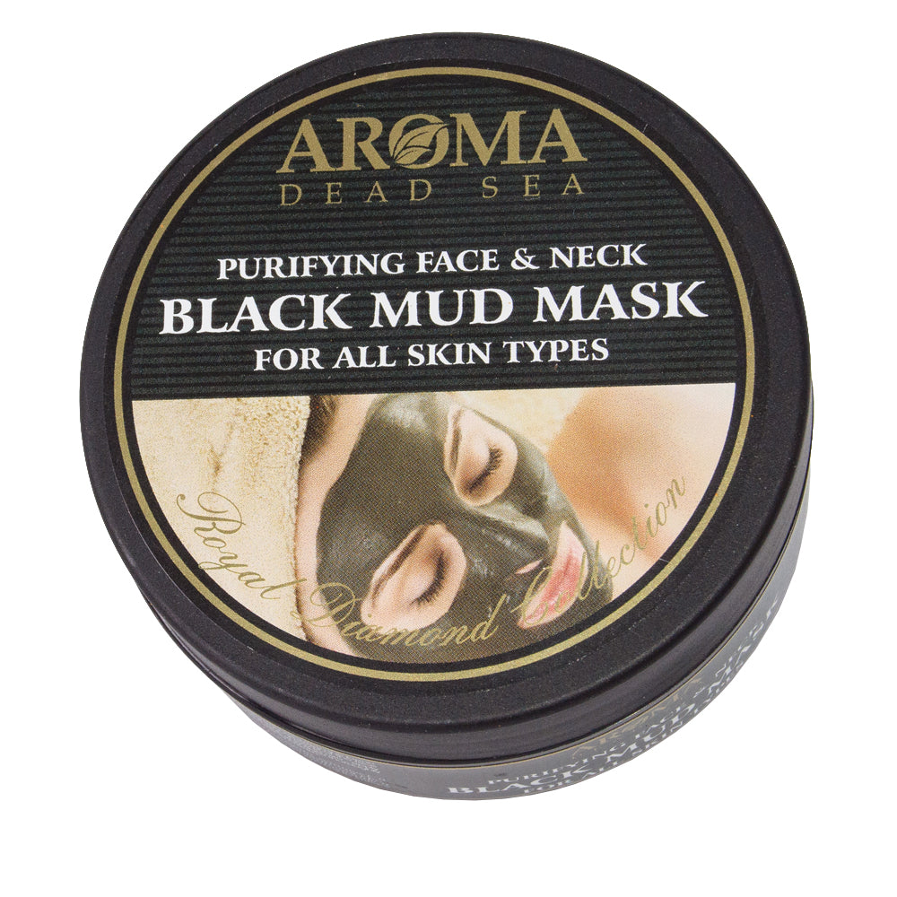 Purifying Face & Neck Black Mud Mask For All Skin Types by Aroma Dead Sea 3,5 fl.oz (100 ml)