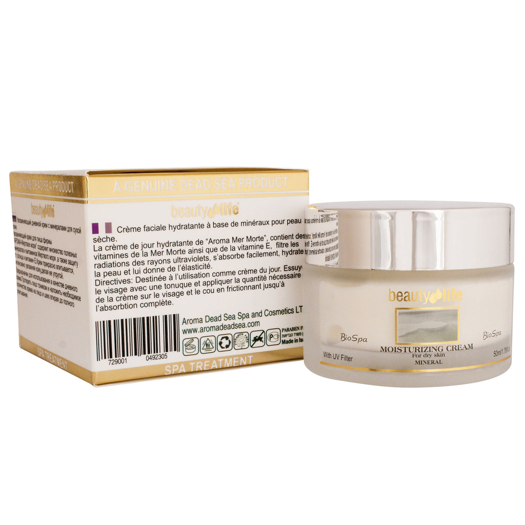 Moisturizing Cream w/ Dead Sea Minerals For Dry Skin Beauty Life 1,75 fl.oz (50ml)