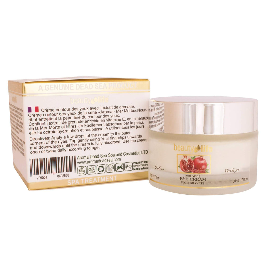 Anti Aging Eye Cream w/ Pomegranate Beauty Life Dead Sea Minerals 1,75 fl.oz (50ml)