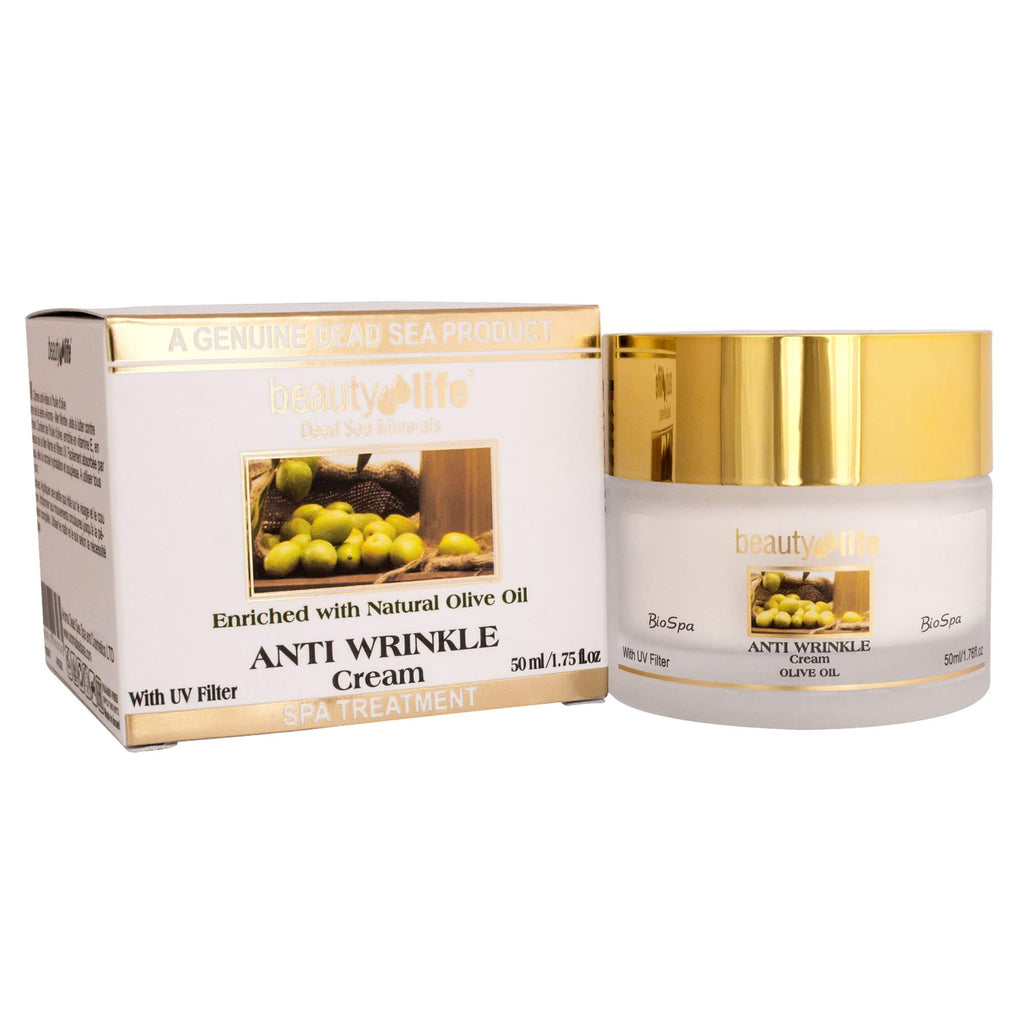 Anti Wrinkle Cream with Natural Olive Oil & UV Filter Beauty Life 1,75 fl.oz (50 ml)