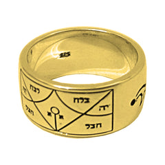 Ring Seal of Angel Raziel King Solomon Kabbalah Amulet Silver 925 (6-13 size)