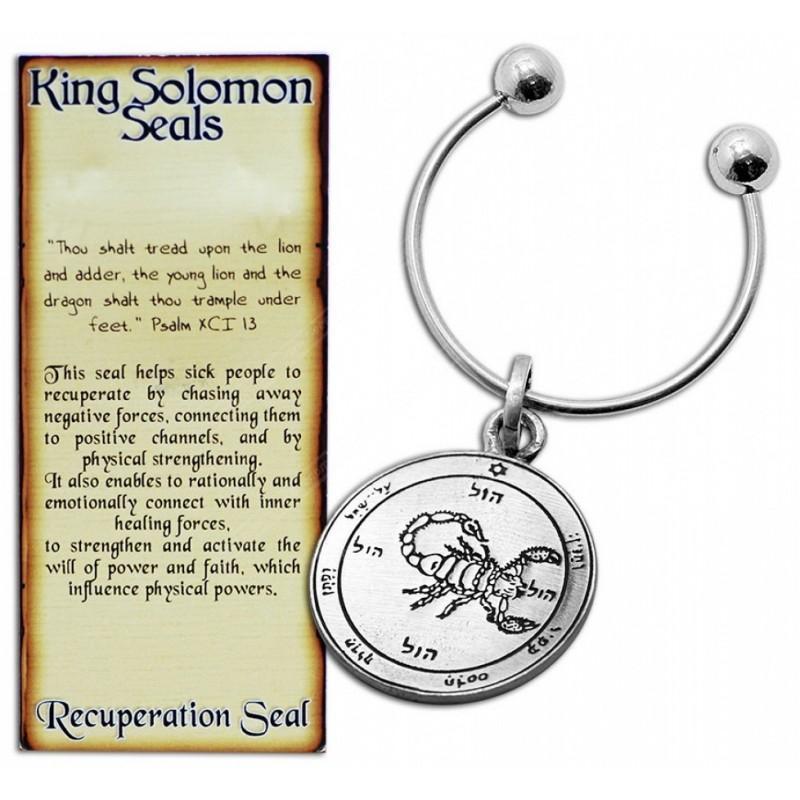 Kabbalah Pentacle Keychain with Recuperation Seal King Solomon Amulet Talisman - Holy Land Store
