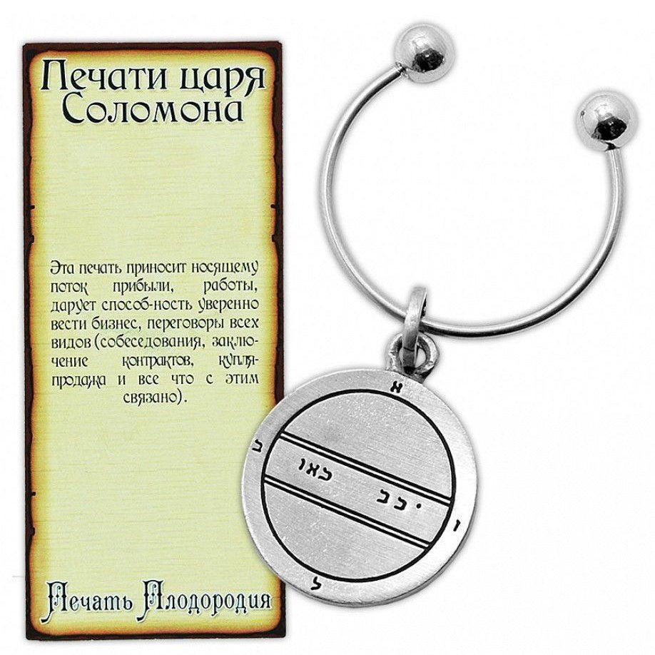 Kabbalah Pentacle Keychain with Fertility Seal King Solomon Amulet Talisman - Holy Land Store