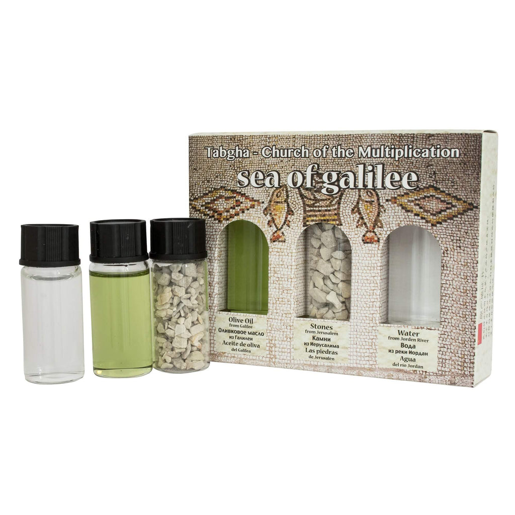 Blessing Set 3pcs Holy Elements Oil Water Holy Soil from Jerusalem Holy Land