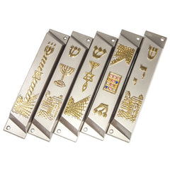 Set of 5 Pcs Metal Grafted Mezuzah Cases Jewish Home Protection 3,9