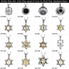 Image of Double Sided Pendant Kabbalah Priestly Blessing Birkat Kohanim Sterling Silver