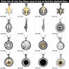 Image of Pendant Amulet Kabbalah w/ Pomegranate Garnet Gemstones Sterling Silver Gold 9K