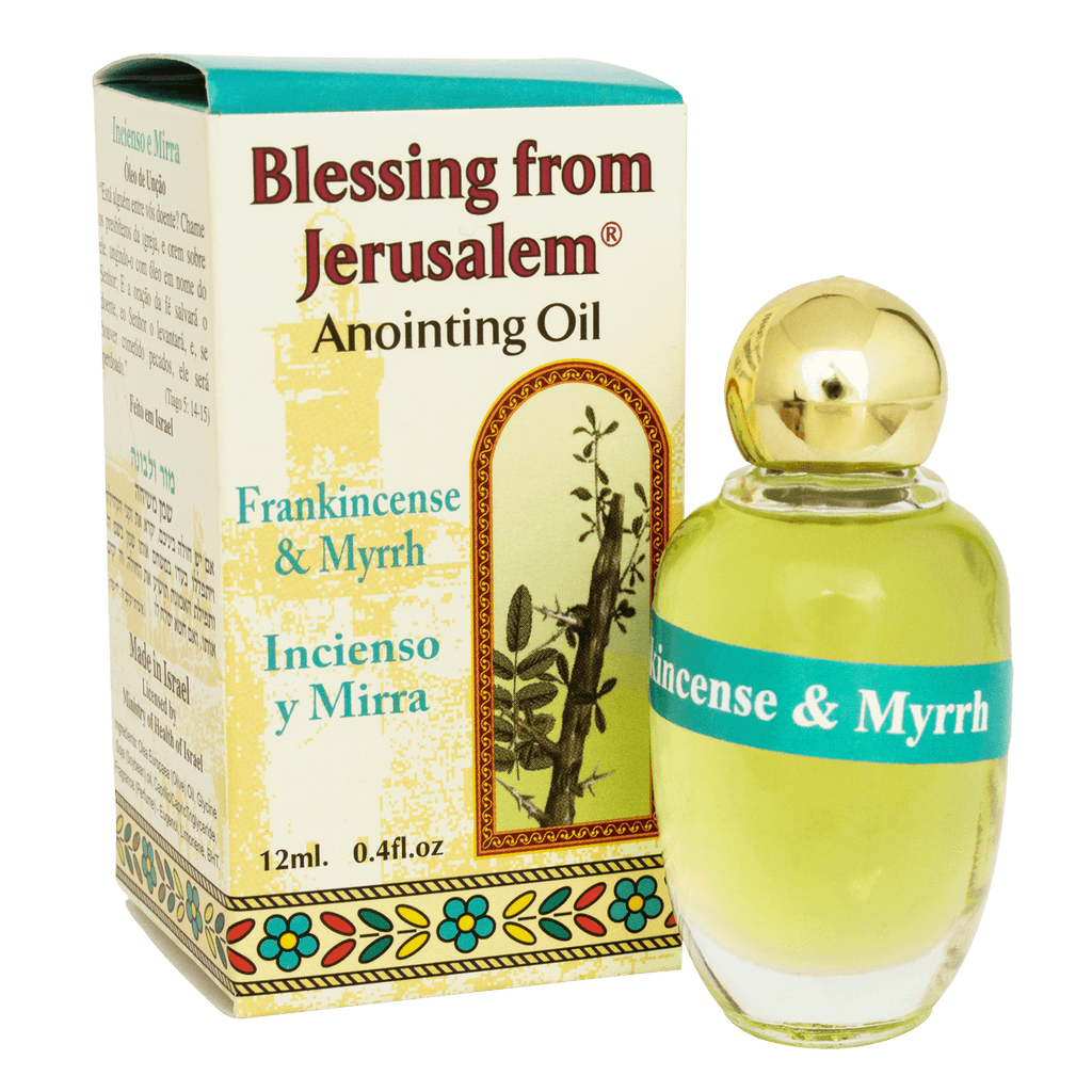 Jerusalem Anointing Oil-Frankincense and Myrrh, perfumed olive oil