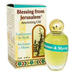 Authentic Anointing Oil Myrrh & Frankincense by Ein Gedi Blessed from Jerusalem 0,4fl.oz/12 ml