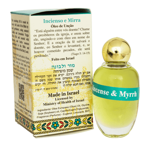 Authentic Anointing Oil Myrrh & Frankincense by Ein Gedi Blessed from Jerusalem 0,4fl.oz/12 ml