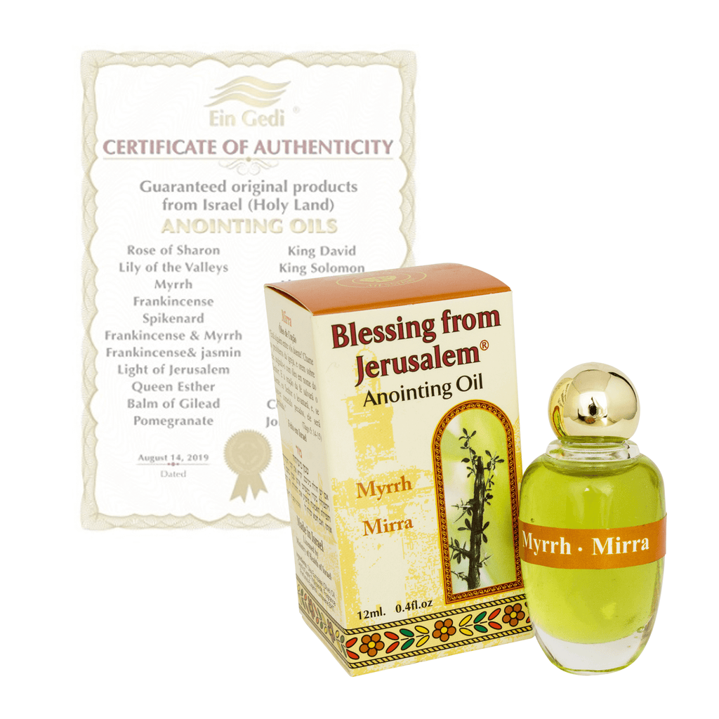 Authentic Anointing Oil Myrrh by Ein Gedi Blessed from Jerusalem 0,4fl.oz/12 ml