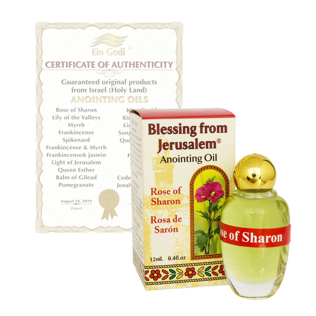 Authentic Anointing Oil Rose of Sharon by Ein Gedi Blessed from Jerusalem 0,4fl.oz (12 ml)