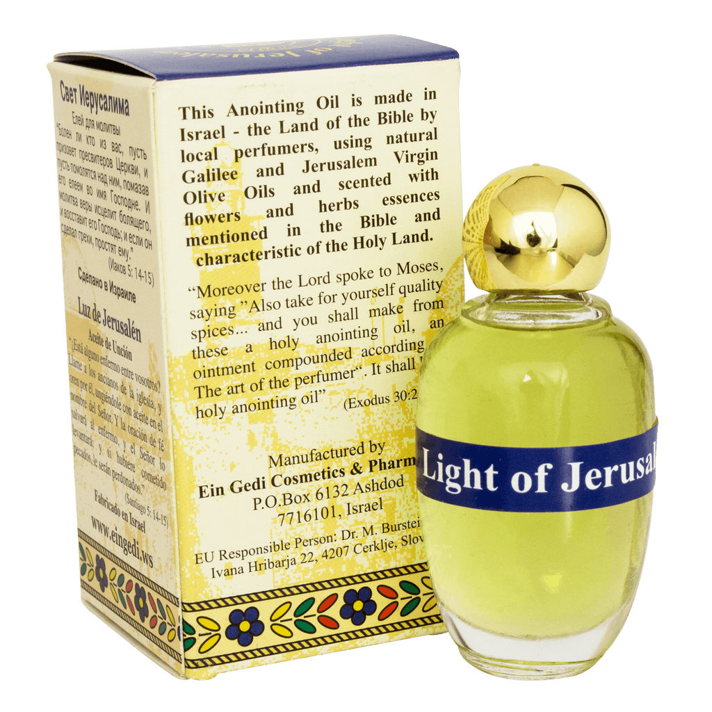 Authentic Anointing Oil Light of Jerusalem by Ein Gedi Blessed from Jerusalem 0,34fl.oz/10 ml