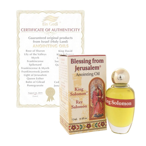 Authentic Anointing Oil King Solomon by Ein Gedi Blessed from Jerusalem 0,4fl.oz/12 ml