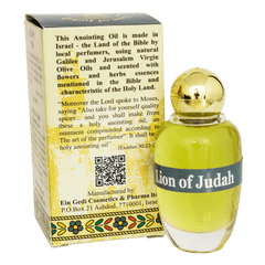 Authentic Anointing Oil Lion of Judah by Ein Gedi Blessed from Jerusalem 0,4fl.oz/12 ml