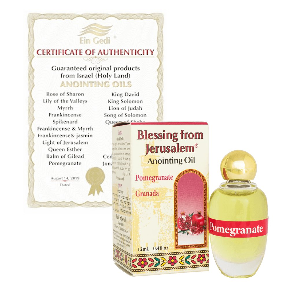 Authentic Anointing Oil Pomegranate by Ein Gedi Blessed from Jerusalem 0,4 fl.oz (12 ml)
