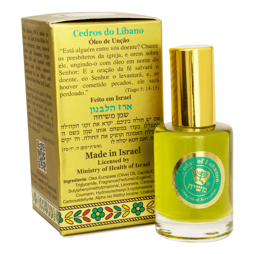 thumbnail interactive-video image 1 of Holy Anointing Oil - Cedar Of Lebanon, 250 Ml (8.5 Oz) From Jerusalem, Israel 1 of 5
