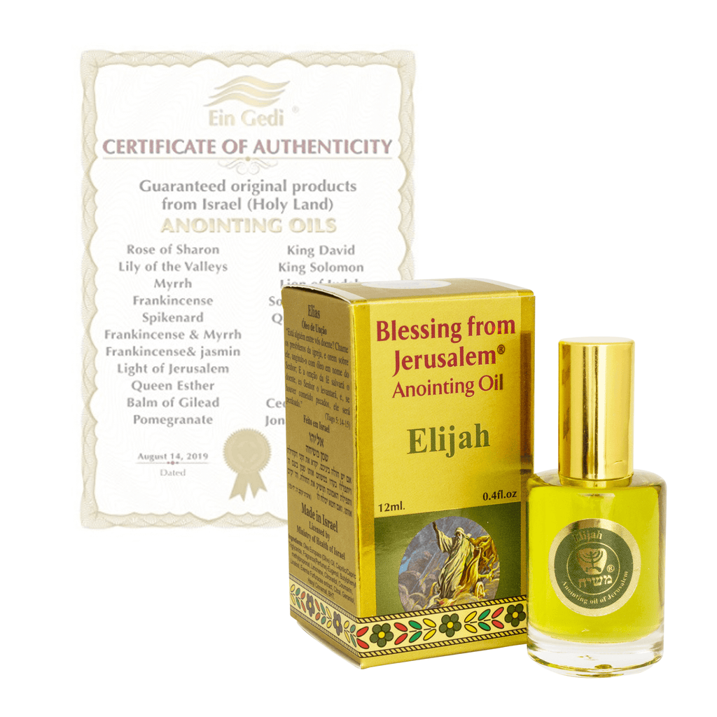 Anointing Oil Elijah Blessed in Jerusalem from Holy Land 0,4 fl.oz/12ml
