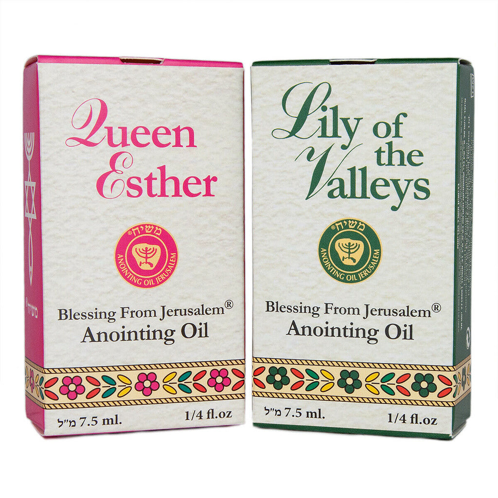 Set of 2 pcs Blessed Aromatic Anointing Oils by EinGedi 0.25fl.oz/ 7.5 ml each