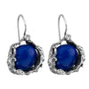 Image of Earrings w/Lapis Lazuli Gemstone from Sterling Silver Israel Handmade