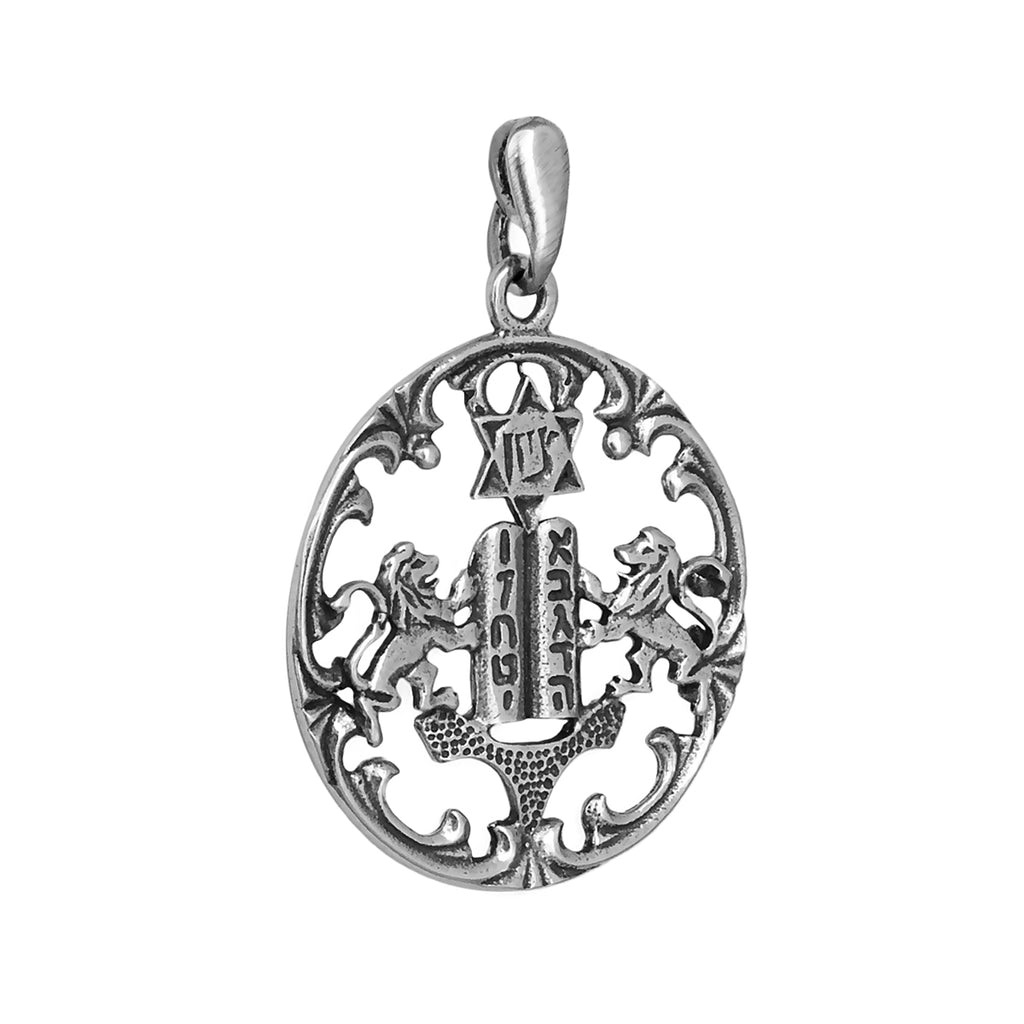 Pendant Tablets of the Covenant Sterling Silver Necklace Jewelry Hand Made 1.1"