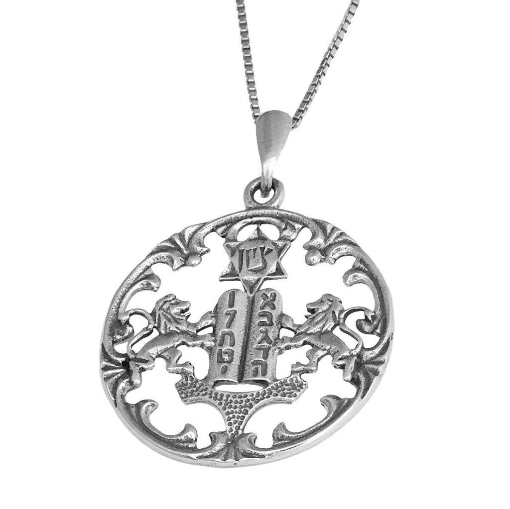 Pendant Tablets of the Covenant Sterling Silver Necklace Jewelry Hand Made 1.1"