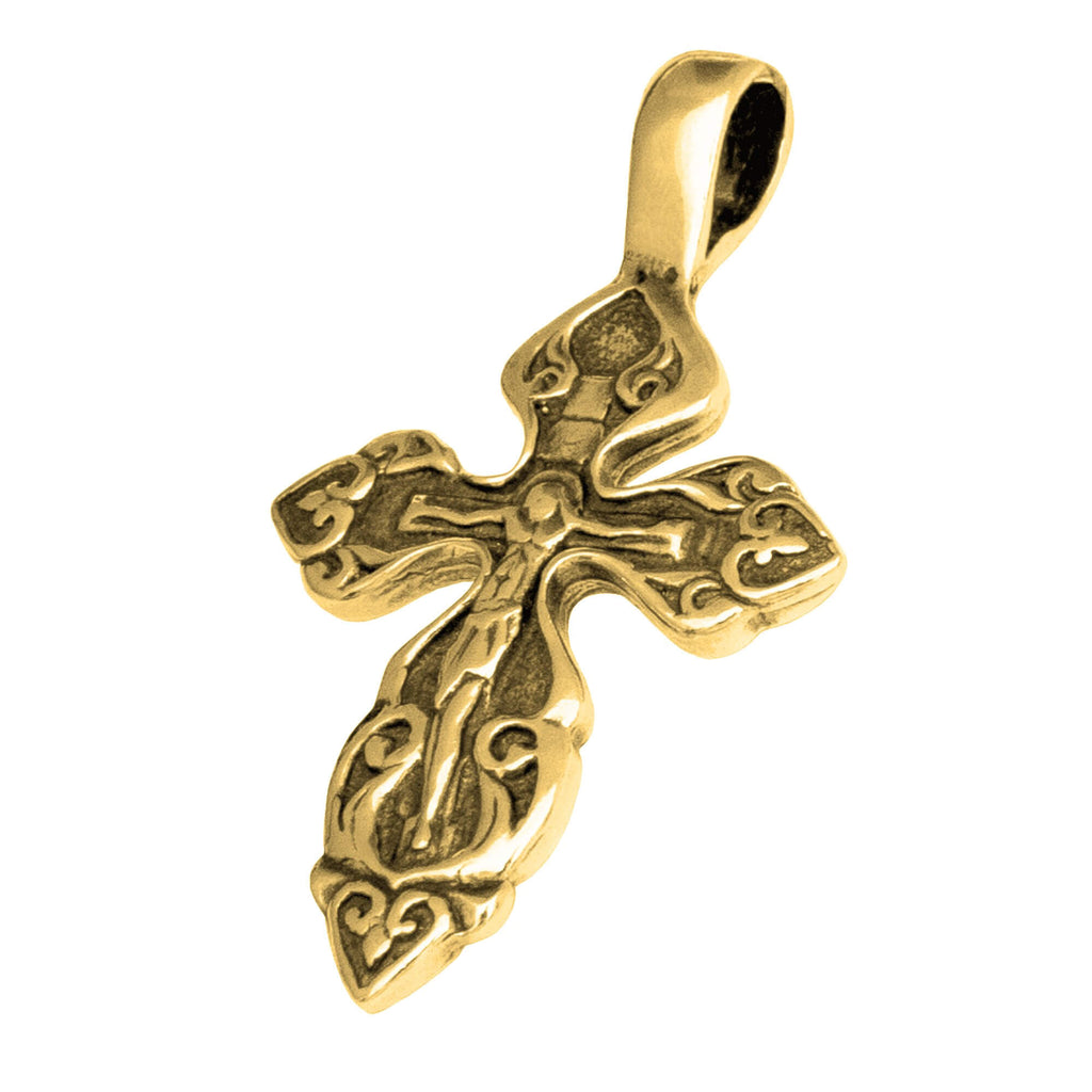 Body Cross Silver 925 Pendant Necklace Consecrated in Holy Sepulchre 1,2"