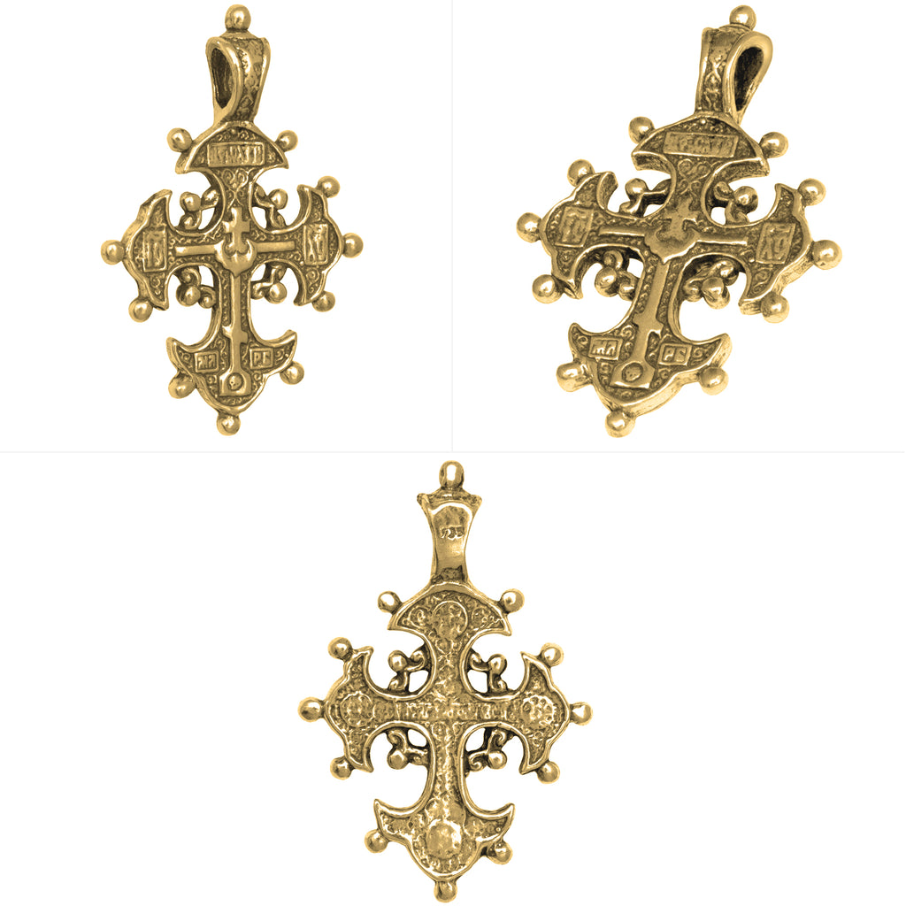 Orthodox Pectoral Tsata Cross Church Crown's Silver 925 Consecrated in Jerusalem - Holy Land Store