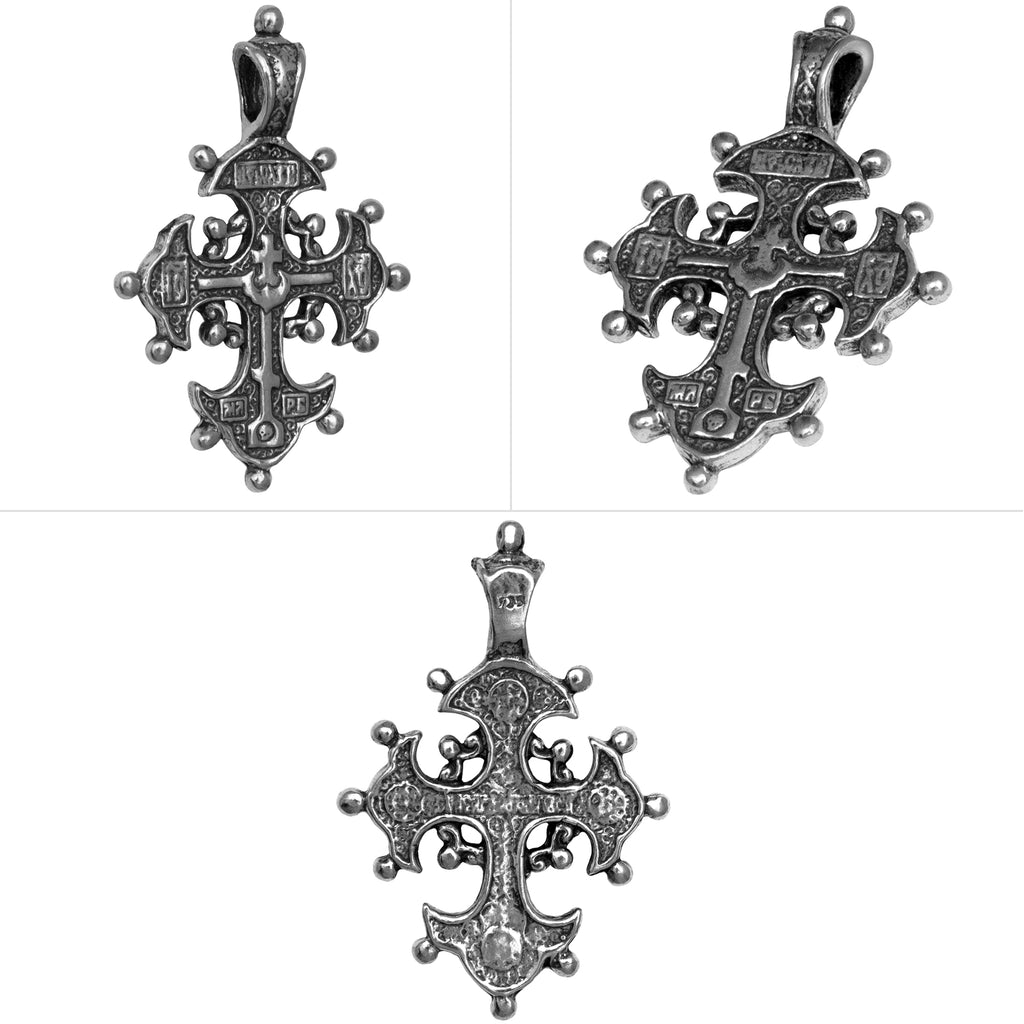 Orthodox Pectoral Tsata Cross Church Crown's Silver 925 Consecrated in Jerusalem - Holy Land Store