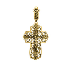 Pectoral Cross Sterling Silver 925 Pendant Necklace Consecrated in Holy Sepulchre 1,8