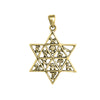 Image of Pendant Star of David 12 tribes of Israel Sterling Silver Necklace HandMade 1.3"