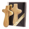 Image of Christianity Wooden Cross from Natural Olive Wood Prayers Symbol from Bethlehem Handmade 3,6"