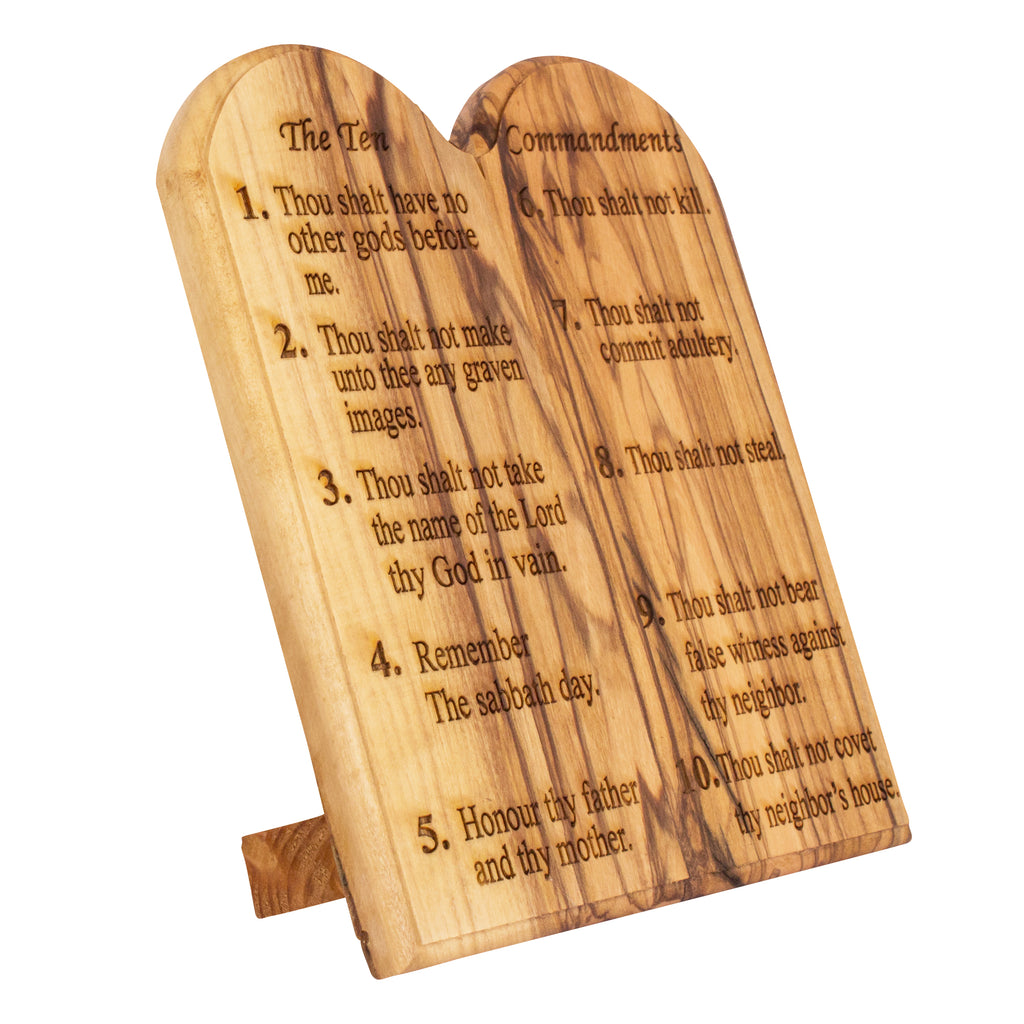Ten Commandments Olive Wood Engraved Wooden Plaque Home Decor 5