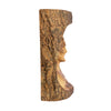 Image of Natural Olive Wood Carved Bust of Jesus' Head Sculpture Statue Handmade from Jerusalem 6"