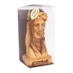 Olive Wood Carved Bust of Jesus' Head Sculpture Statue Handmade from Jerusalem 5