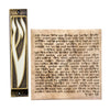 Image of Enamel Mezuzah Case Olive Wood Non-Kosher Scroll Torah SHIN from Jerusalem Shema Israel 3,8"