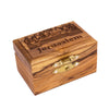 Image of Olive Wood Jewelry Rosary Keepsake Confirmation Box Hand Made Jerusalem 2,9"x1,8"